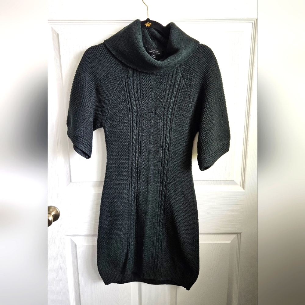 Tahari Dark Green Sweater Dress